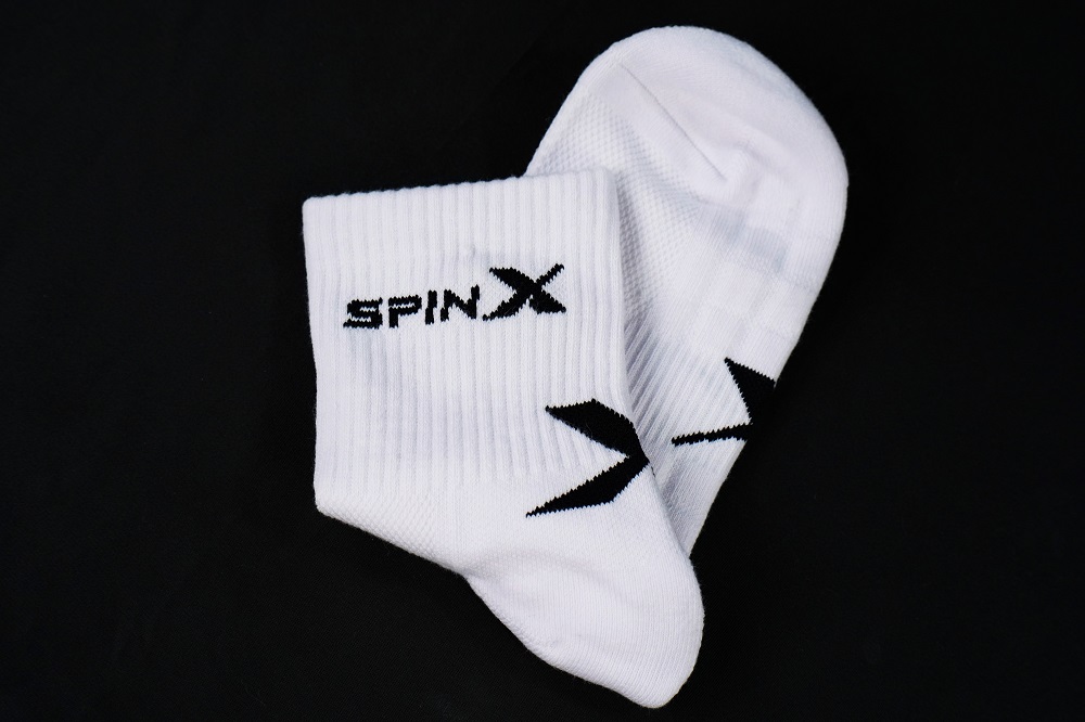 Vớ Thể Thao Pickleball / Tennis SpinX Grip Court Trắng Chính Hãng - Co Giản - Êm Ái - Thoáng Khí - Chống Trượt - Ổn Định